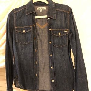 Juicy Couture denim button down top